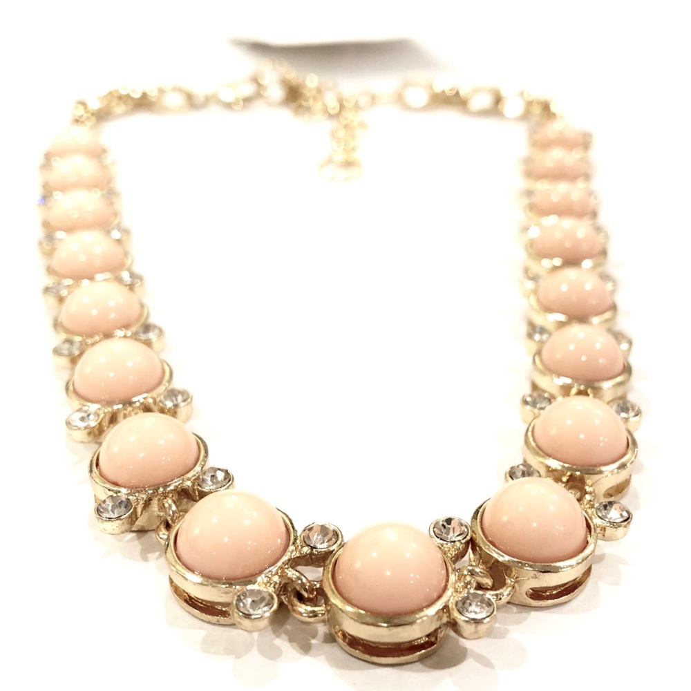 NWT Lee by Lee Angel Capri Crystal Necklace NWT 98 PINK